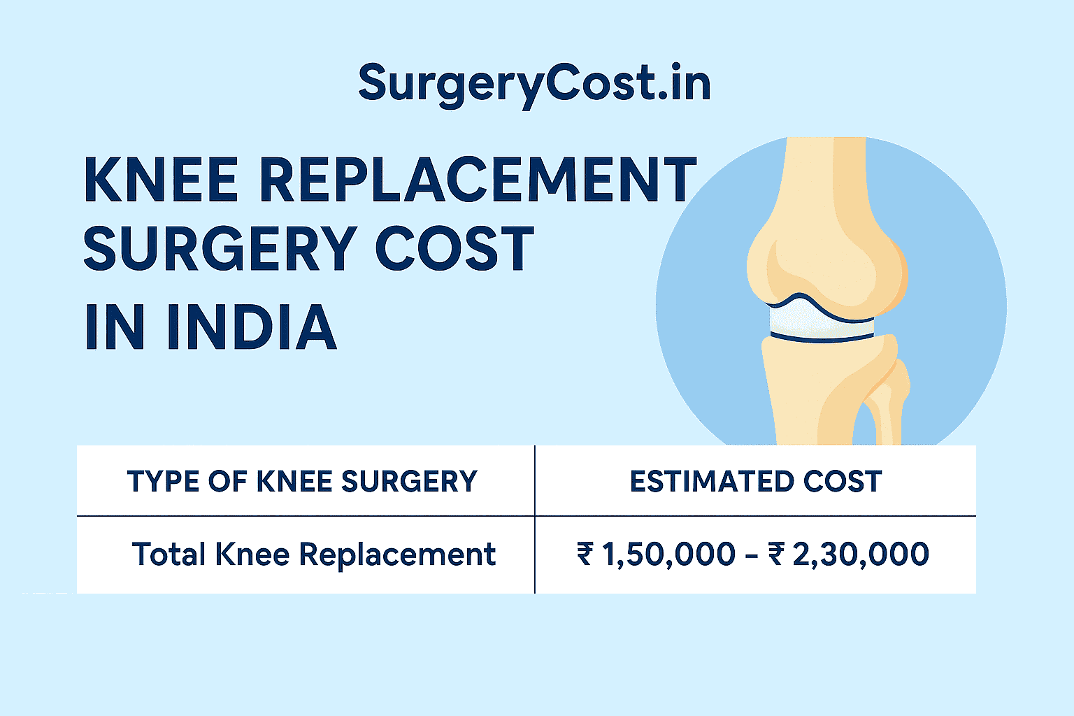 Knee Replacement Surgery Cost in India